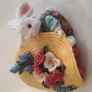 Easter bunny with floral hat